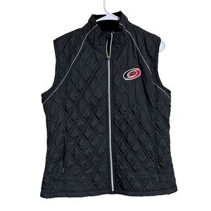 Level wear lined vest with Carolina hurricanes logo womens size L